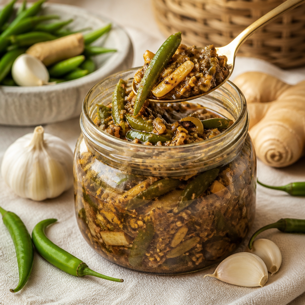 Green Chilli, Ginger & Garlic