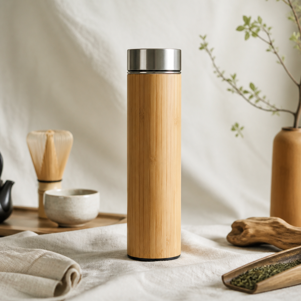 Insulated Bamboo Bottle